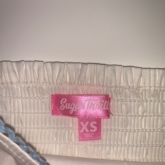 sugar thrillz puff sleeve peasant top - Picture 3 of 4